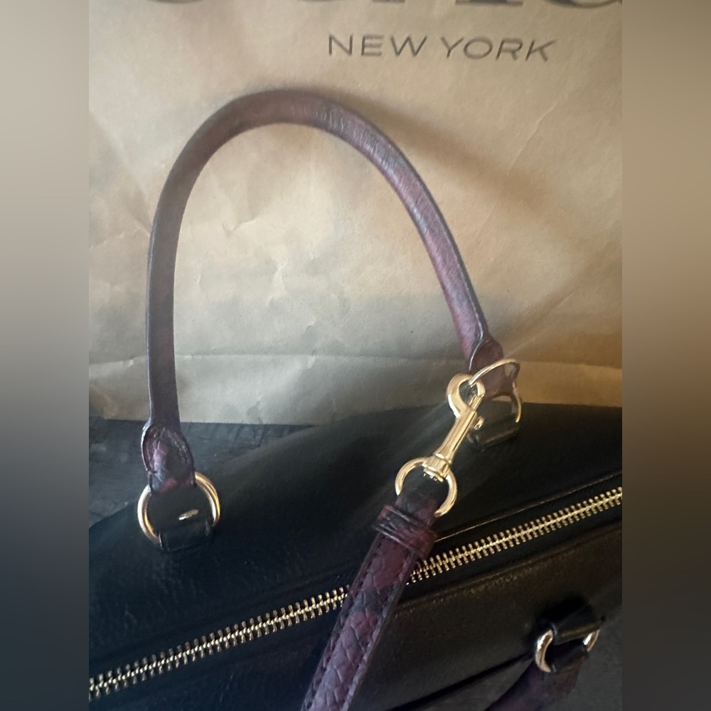 Coach Emma Satchel F34280 Colorblock Signature + Snake Handles Crossbody - Picture 11 of 13